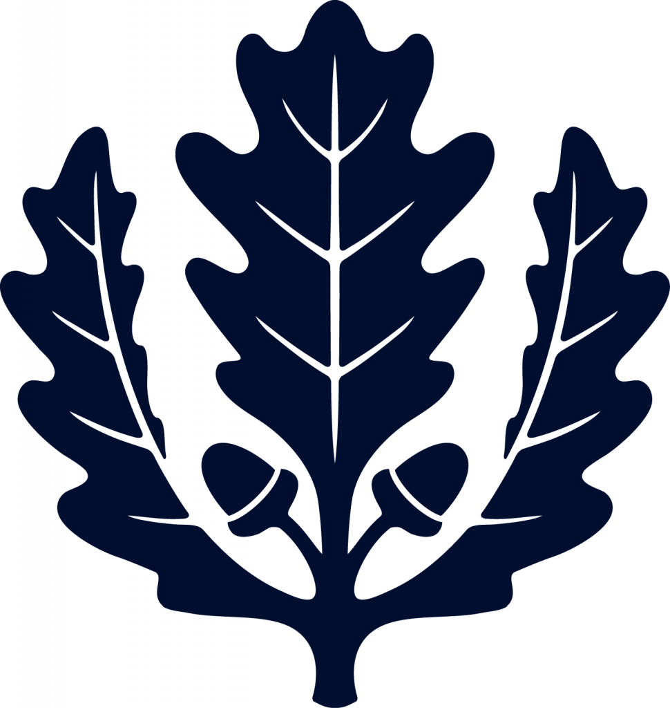 UConn logo, Oak Leaf (blue)